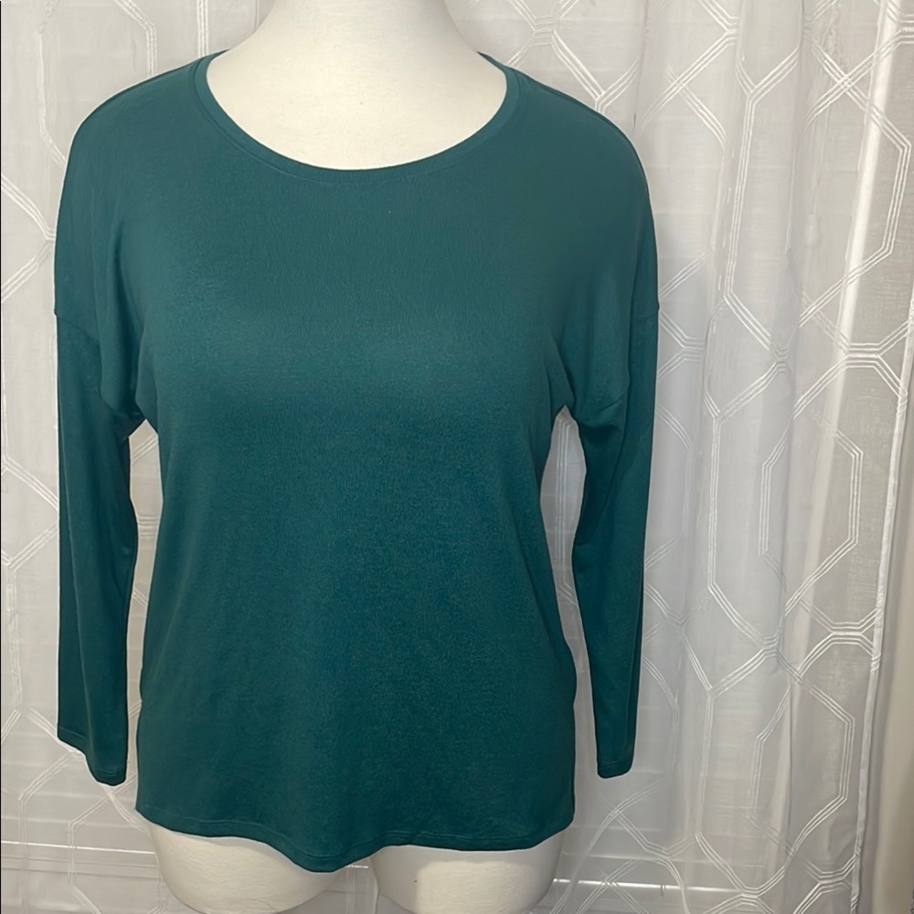 Banana Republic Top Womens XL Green Long Sleeve Lounge Basic Layer Minimal